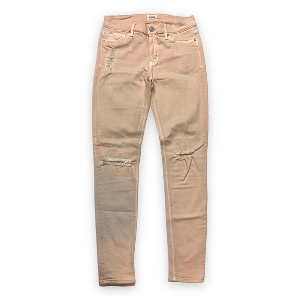 Hudson Nico‎ Mid Rise Pastel Blush Pink Skinny Jeans - Picture 1 of 7